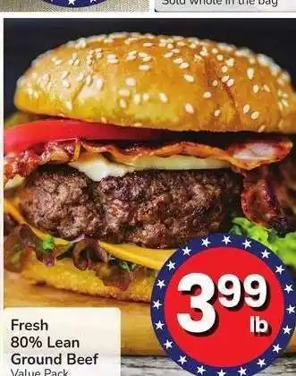 Albertsons Fresh 80% Lean Ground Beef - Value Pack offer