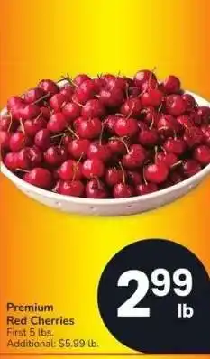 Albertsons Premium Red Cherries offer