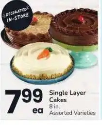 Albertsons Single Layer Cakes - 8 in. Assorted Varieties offer