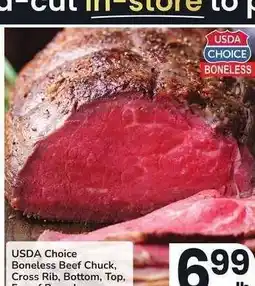 Albertsons USDA Choice Boneless Beef Chuck, Cross Rib, Bottom, Top, Eye of Round or Petite Sirloin Roast offer