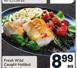 Albertsons Fresh Wild Caught Halibut Portions - 5 oz offer
