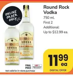 Albertsons Round Rock Vodka - 750 ml offer