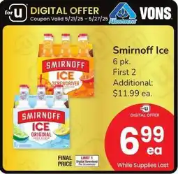 Albertsons Smirnoff Ice - 6 pk offer