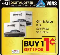 Albertsons Gin & Juice - 8 pk offer