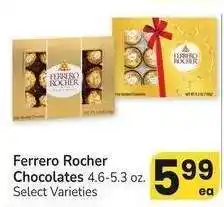 Albertsons Ferrero Rocher Chocolates - 4.6-5.3 oz. Select Varieties offer