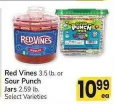 Albertsons Red Vines 3.5 lb. or Sour Punch Jars 2.59 lb. - Select Varieties offer