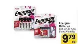 Albertsons Energizer Batteries - 8 ct. AA or AAA Select Varieties offer