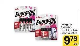 Albertsons Energizer Batteries - 8 ct. AA or AAA Select Varieties offer