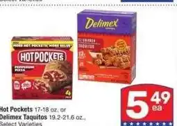 Albertsons Hot Pockets 17-18 oz. or Delimex Taquitos 19.2-21.6 oz. - Select Varieties offer