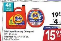 Albertsons Tide Liquid Laundry Detergent 117-132 oz. or Tide Pods 45, 57 or 76 ct - Select Varieties offer