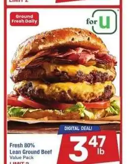 Albertsons Fresh 80% Lean Ground Beef - Value Pack offer
