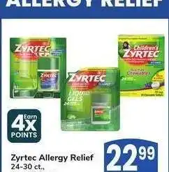 Albertsons Zyrtec Allergy Relief - 24-30 ct., Select Varieties offer