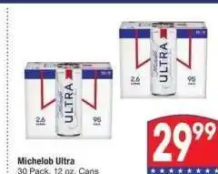 Albertsons Michelob Ultra - 30 Pack, 12 oz. Cans offer