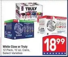 Albertsons White Claw or Truly* - 12 Pack, 12 oz. Cans, Select Varieties offer