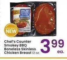 Albertsons Chef's Counter Smokey BBQ Boneless Skinless Chicken Breast - 12 oz offer