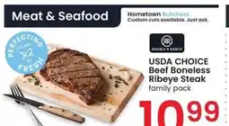 Albertsons USDA CHOICE Beef Boneless Ribeye Steak - family pack offer