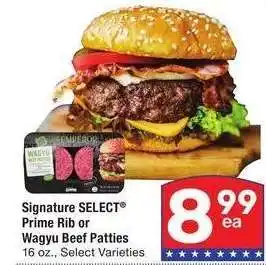 Albertsons Signature SELECT Prime Rib or Wagyu Beef Patties - 16 oz., Select Varieties offer