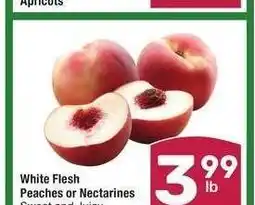 Albertsons White Flesh Peaches or Nectarines - Sweet and Juicy offer