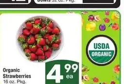 Albertsons Organic Strawberries - 16 oz. Pkg offer