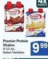 Albertsons Premier Protein Shakes - 4-11 oz., Select Varieties offer