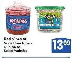 Albertsons Red Vines or Sour Punch Jars - 41.5-56 oz., Select Varieties offer