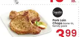Albertsons Pork Loin Chops - bone - in, family pack offer