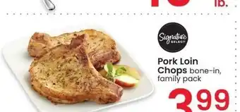 Albertsons Pork Loin Chops - bone - in, family pack offer