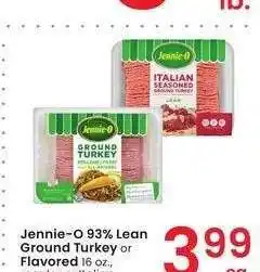 Albertsons Jennie-O 93% Lean Ground Turkey or Flavored - 16 oz., regular or Italian offer