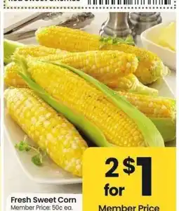 Albertsons Fresh Sweet Corn - Member Price: 50¢ ea offer