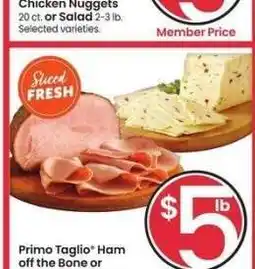 Albertsons Primo Taglio Ham off the Bone or Pepper Jack Cheese offer