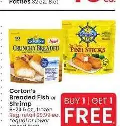 Albertsons Gorton's Breaded Fish or Shrimp - 9-24.5 oz., frozen offer
