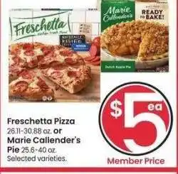 Albertsons Freschetta Pizza 26.11-30.88 oz. or Marie Callender's Pie 25.6-40 oz. - Selected varieties offer