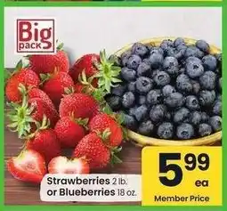 Albertsons Strawberries 2 lb. or Blueberries 18 oz offer