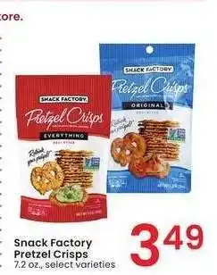 Albertsons Snack Factory Pretzel Crisps - 7.2 oz., select varieties offer