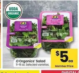 Albertsons O Organics Salad - 11-16 oz. Selected varieties offer