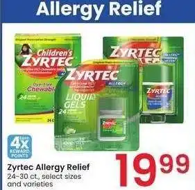 Albertsons Zyrtec Allergy Relief - 24-30 ct., select sizes and varieties offer