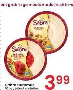 Albertsons Sabra Hummus - 10 oz., select varieties offer