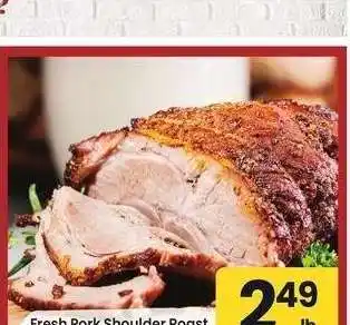 Albertsons Fresh Pork Shoulder Roast - Sold whole in the bag offer