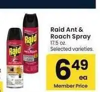 Albertsons RAID Ant & Roach Spray - 17.5 oz. Selected varieties offer