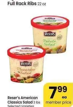 Albertsons Reser's American Classics Salad - 3 lbs Selected Varieties offer
