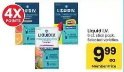 Albertsons Liquid I. V. - 6 ct. stick pack. Selected varieties offer
