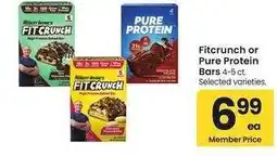 Albertsons Fitcrunch or Pure Protein Bars - 4-5 ct. Selected varieties offer