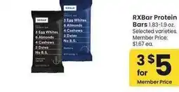 Albertsons RXBAR Protein Bars - 1.83-1.9 oz. Selected varieties. Member Price: $1.67 ea offer