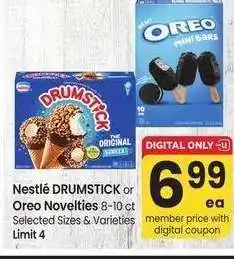 Albertsons Nestlé Drumstick or Oreo Novelties - 8-10 ct Selected Sizes & Varieties offer