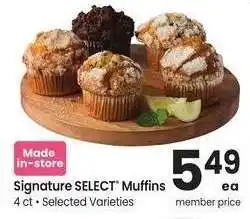 Albertsons Signature SELECT Muffins - 4 ct • Selected Varieties offer