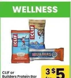 Albertsons CLIF or Builders Protein Bar - 2.4 oz. Selected varieties. Member Price: $1.67 ea offer