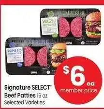 Albertsons Signature SELECT Beef Patties - 16 oz Selected Varieties offer