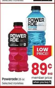 Albertsons Powerade - 28 oz Selected Varieties offer