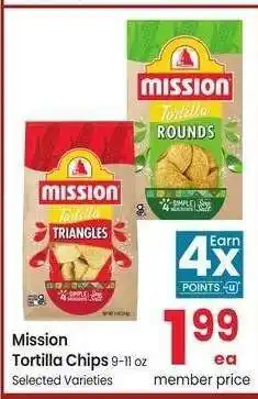 Albertsons Mission Tortilla Chips - 9-11 oz Selected Varieties offer