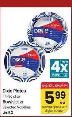 Albertsons Dixie Plates 44-90 ct or Bowls 56 ct - Selected Varieties offer